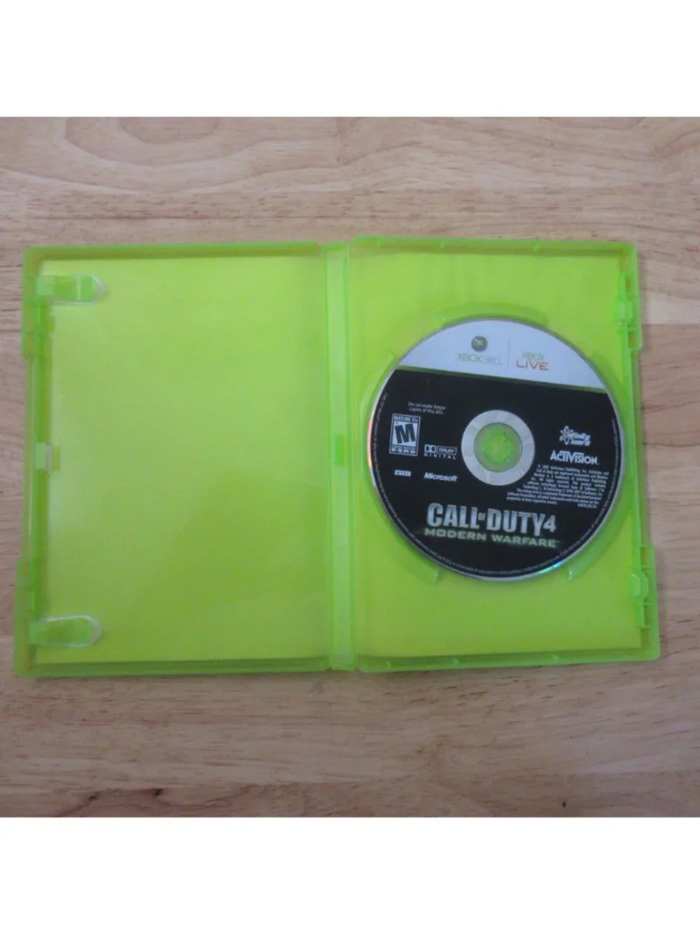 Call of Duty 4: Modern Warfare (Microsoft Xbox 360, 2007) - No Manual